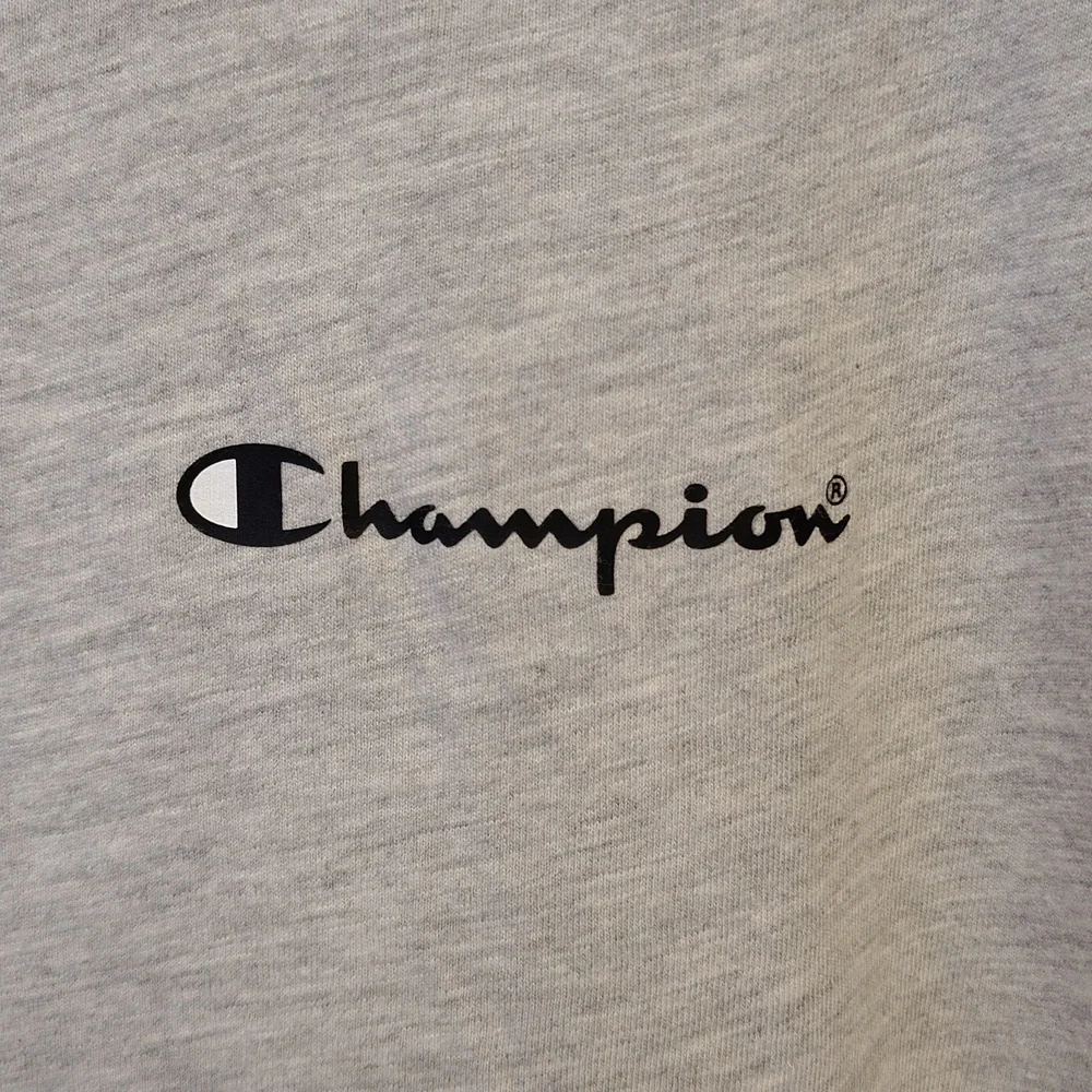 Champion Men's Heathered Grey Short Sleeve Tee with Black Accents - Picture 3 of 8